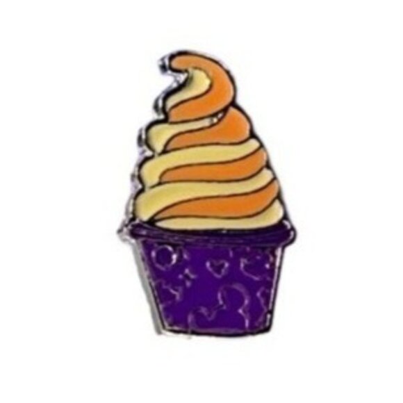 Ice Cream Cup Lapel Pin Hidden Mickey Soft Serve Swirl Food Badge Brooch Pin - Picture 1 of 7